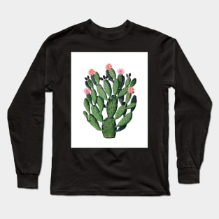 Vintage Cactus botanical illustration Long Sleeve T-Shirt